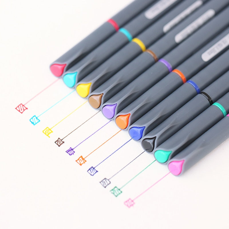 Fine line drawing pen Different Colors (10 pcs/set)