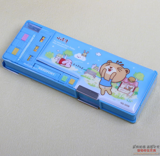 Good Friend Multi-Compartment With Buttons Pencil Box – Pencil Box