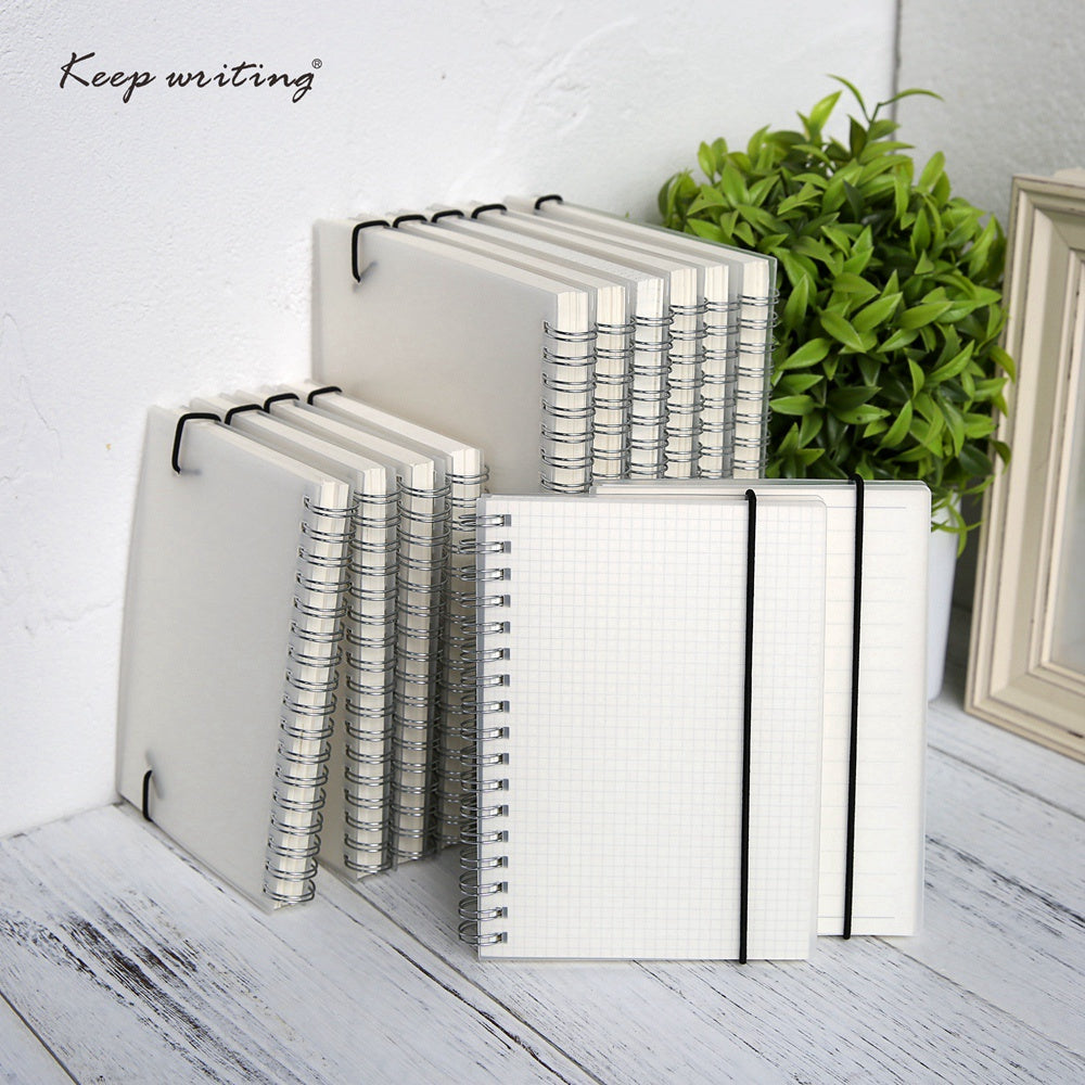 Journal - Cute Cream Color Square Clear PVC Cover Notebook
