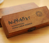Retro Vintage Alphabet Wooden Rubber Stamp