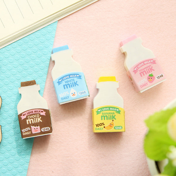 Kikkerland | Milk Carton Scented Erasers