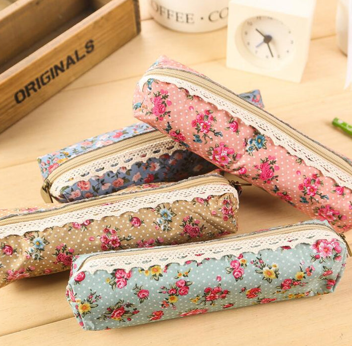 TangTangBags - Floral Quilted Pencil Case / Pouch / Set (Various Designs)