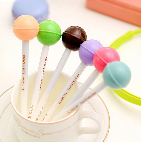 Lollipop Gel Ink Pens (6 per set)