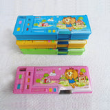Good Friend Multi-Compartment With Buttons Pencil Box