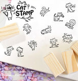 Mini Cute Cat rubber stamp set (12 pcs/et)