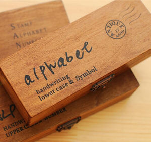 Retro Vintage Alphabet Wooden Rubber Stamp