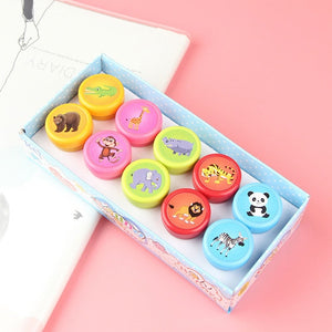Cute Toy Stamps Cartoon Animals Fruits Vegetable (10/set)