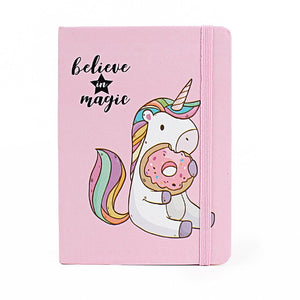 Believe In Magic Unicorn Donut Hardcover Bullet Journal