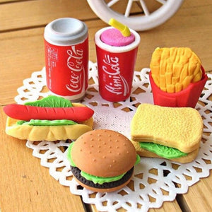 Fast Food Erasers (6 per set)