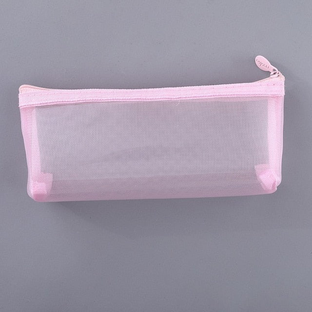 Be Rooted Mesh Pencil Pouch 6X8 Pink